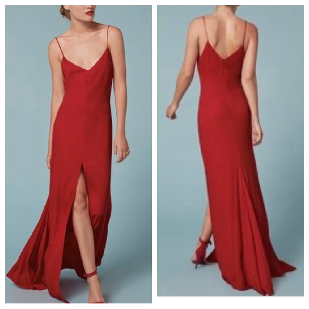 Reformation Luma maxi dress in red
